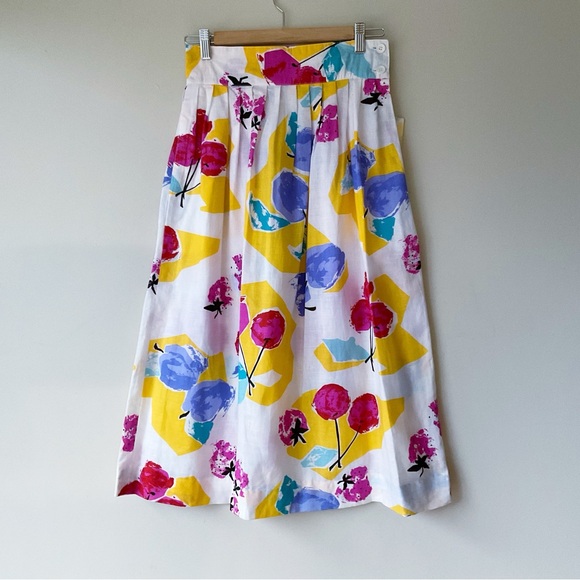 Diane Von Furstenberg Vintage Fruit Print  Midi Skirt Size 10 (Runs Small) NWT - Picture 3 of 12